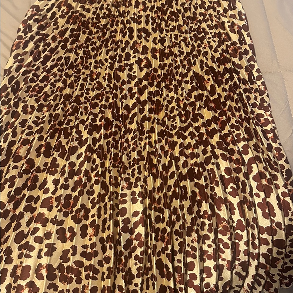 H&M Leopard Print Skirt - Brown and Cream